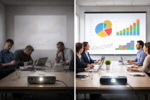 découvrez comment convertir efficacement grâce à la démo « avant/après » avec le vidéoprojecteur acer, alliant innovation et performance pour vos présentations.