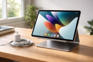 découvrez le kit stand : support, charge et câble pour une utilisation optimale de votre tablette samsung version pro. praticité et performance réunies.