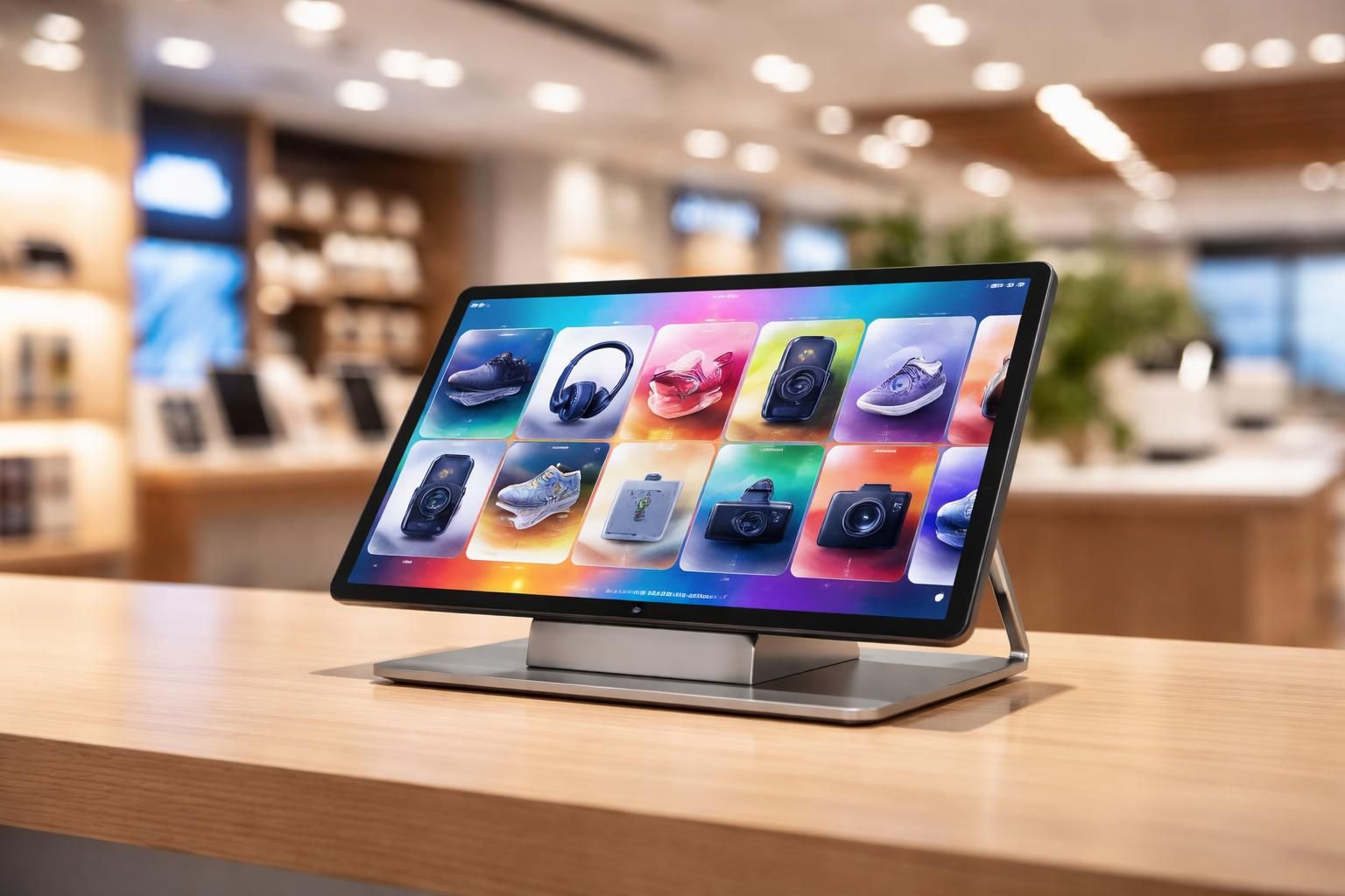 découvrez la tablette samsung idéale pour afficher catalogues et offres en continu sur présentoirs, optimisant ainsi la visibilité de vos produits et attirant efficacement vos clients.