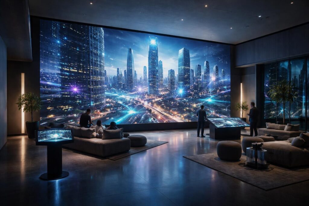 découvrez comment un écran de projection peut transformer votre showroom en une expérience immersive captivante, engageant vos clients comme jamais auparavant.