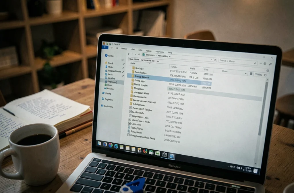 Écran d'ordinateur affichant le gestionnaire des tâches avec la liste des programmes au démarrage Windows